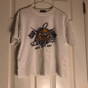white tee